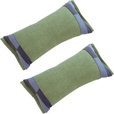 SARANG YEGAM 棉質拼接蕎麥枕 2入, 綠色+綠色, 1組