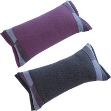 숙면예감 순면 피그먼트 패치형 메밀 베개, 검정 + 보라, 2개