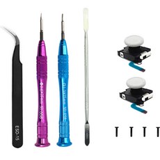 UPMARKET 任天堂 Switch OLED / Lite Joy-Con 類比搖桿模組 自行維修套件 白色套組, 1套, 單一商品