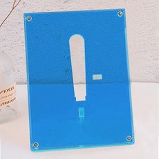 리앤베르 투명 아크릴 컬러 인테리어 사진 미니액자, 블루