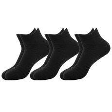 男款G&W厚運動登山運動襪 3雙 45g, 黑色