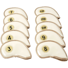 高爾夫球桿套 10件組, 白色