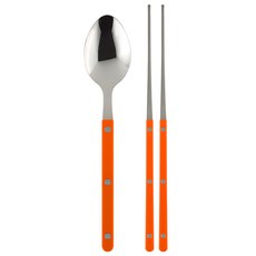 메종오브제 파르베 1인 수저 세트, 오렌지, 디너 스푼 + 젓가락, 1세트