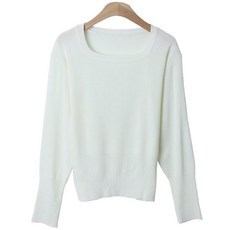 린다샵 여성용 하이쉔 베이직 스퀘어넥 긴팔 니트 티셔츠 cpt11902k31