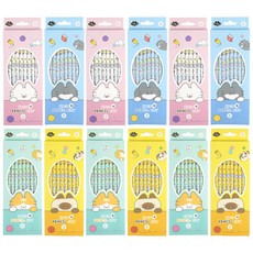 Pinkfoot 貓咪圖案B鉛筆 4款 各8支組, 混色, 3組