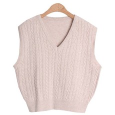 린다샵 메오프 베이직 V넥 꽈배기 니트 조끼 cpvt984k31