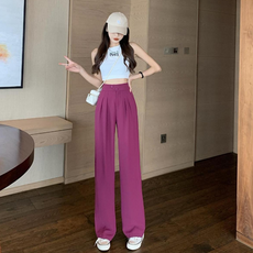 PEONIST 女性極簡長版寬褲