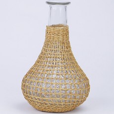 Charm Living室內藤編玻璃透明花瓶 H00156 A型, 混合顏色