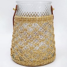 Charm Living室內藤編玻璃花瓶 H00174, 透明