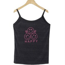 린다샵 여성용 치크아 스마일 프린팅 끈 나시 cpns720k32