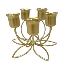 羅伊爾獨特家居裝飾5層燭台, 金色