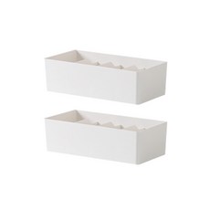 Mazing Choice 分格內衣收納盒 4格, 白色, 2個