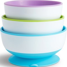 Munchkin 吸球嬰兒食品套組 3 件套, 紫色 (S)、綠色 (M)、藍色 (L)