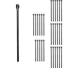 Swan 一次性吸管 6 x 200 mm 黑色, 500件, 1個