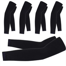 運動袖套 2入組, 黑色, 5套