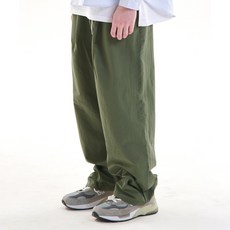 acidd slide Oversize尼龍單褶寬褲