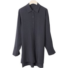 린다샵 여성용 앤드빈 베이직 버튼 롱 카라 셔츠 cpnb2370k31