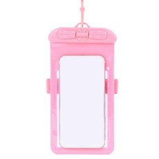 하이어리 이중 방수 수중 핸드폰 케이스, 핑크, 1개