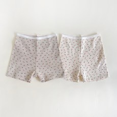 YEROOYENA 女童款碎花3分安全褲 2件組