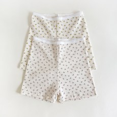 YEROOYENA 女童款碎花3分安全褲 2件組