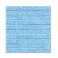 Sonio 軟質磚紋室內裝潢泡棉壁貼 4mm, 09 天空藍, 1個