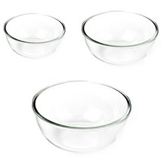 Glasslock 格拉氏洛克 耐熱強化玻璃攪拌碗3件組, 1L + 2L + 4L, 1個