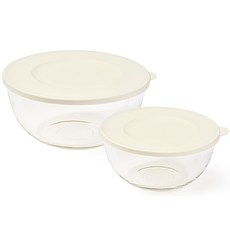 Glasslock 耐熱強化玻璃調理碗 2入組, 調理碗2L+4L