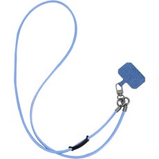 Rani Market 優質易拆裝手機皮革掛繩, 藍色, 1個