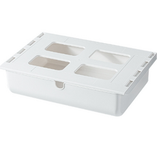 Roiwing多功能黏貼式縫隙大容量抽屜, Clova White