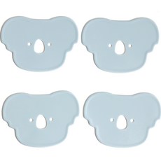 ade.l 無尾熊矽膠杯墊 4入, 天藍色