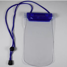 Lagenda 彩色頸掛式手機防水袋, 藍色, 1個