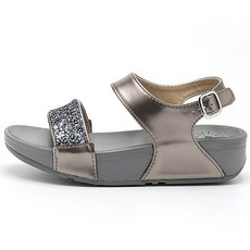 JACK&JILL 女款亮片氣墊涼鞋 JB3354, 銀色, 250