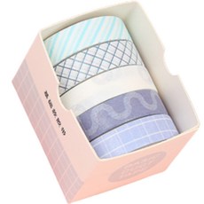 라이프백 장식 종이 테이프 10mm x 2m 5p, 기본4, 1개
