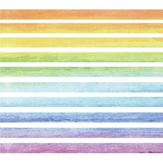 Life Bag 可愛紙膠帶, 10個, 02 彩虹