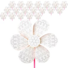 Minhwa Shop 花卉風車製作套裝 UDOPP014, 20套, 圓形圖案