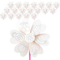 minhwashop 花朵風車製作組合 UDOPP014, 20套, 愛心水果