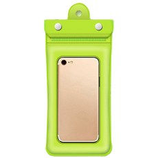 Lagenda 掛脖式彩色手機防水袋, 淺綠色, 1個