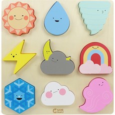 GabeFamily 톡톡 天氣拼圖 KS4111, 9件, 1個