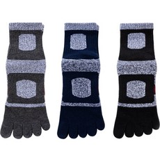 HARULAB 登山運動中筒襪 3種組, 灰色, 海軍藍, 黑色