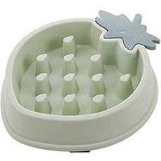 퍼플펫 반려동물 프룻 급체방지 식기 딸기, 그린, 1개