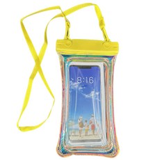 Porpic 繽紛氣墊智慧型手機防水袋, 黃色, 1個