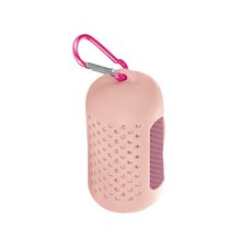 Quardi 瑜珈運動涼感毛巾 30 x 80 cm + 收納袋套組, 1套, 粉紅色