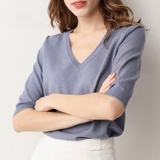 알로데 여성용 아에떼르눔 브이넥 반팔 티셔츠