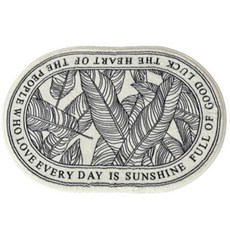 Markhas 北歐風格浴室地墊 黑色棕櫚葉, 混合顏色, 1個