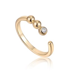 아니아하이에 여성용 볼 큐빅 925 실버 반지 R045-01G-CZ + 쇼핑백