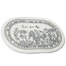 Mark-haas 北歐風格浴室地墊 Love Your Life, 混合色, 1個