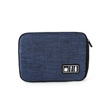 고민고밍 다기능 배터리 케이블 이어폰 보관 파우치, 네이비, 1개