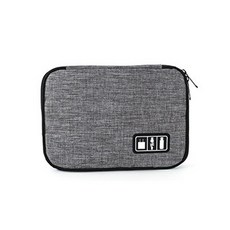 고민고밍 다기능 배터리 케이블 이어폰 보관 파우치, 그레이, 1개