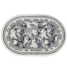 Markhas 北歐風格浴室地墊 黑花, 混色, 1個