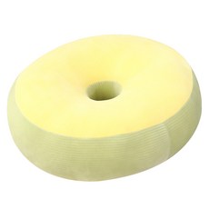 圓形辦公室臥室用甜甜圈坐墊, 黃色 + 綠色, 2個